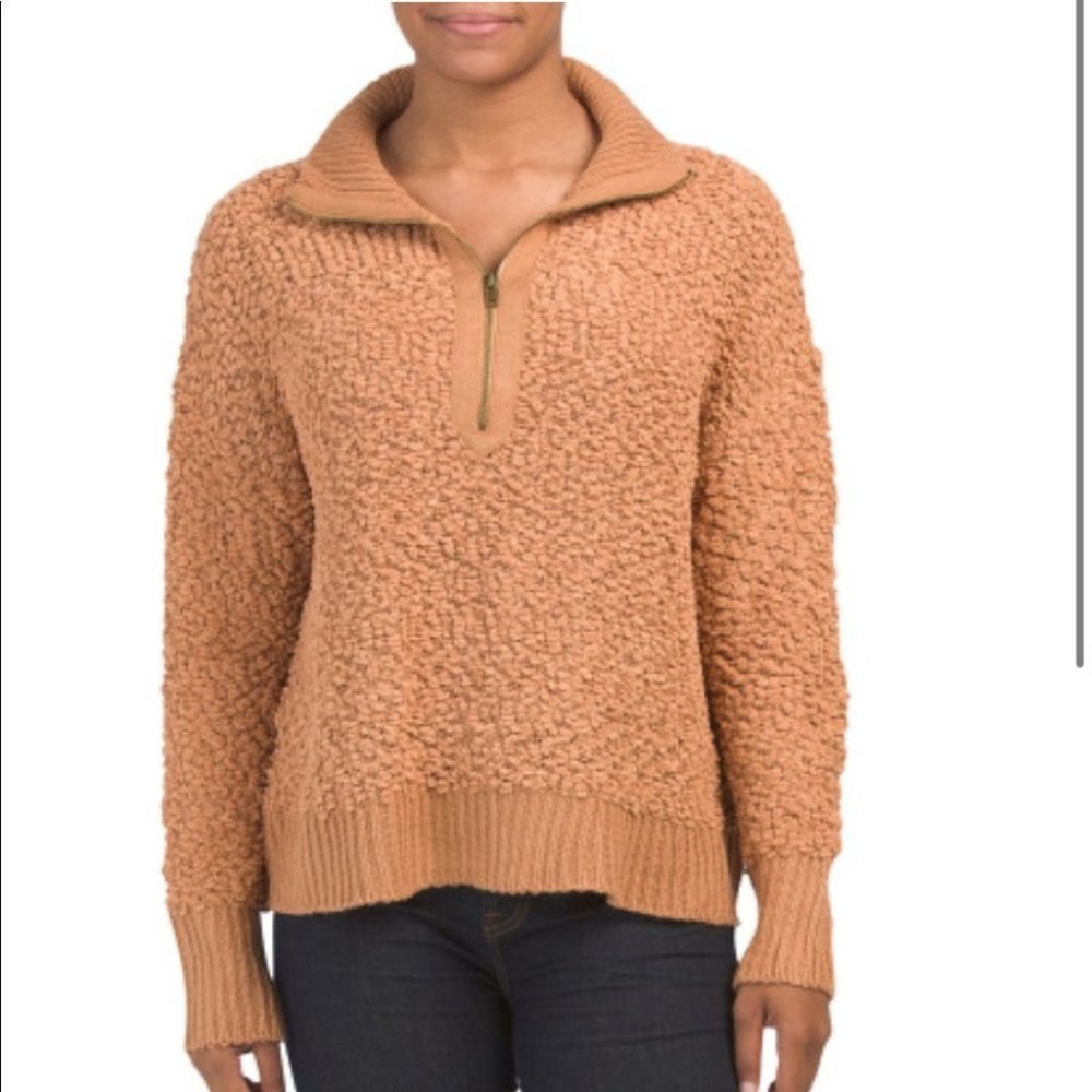 NWT Vintage Havana Textured Half Zip Sweater!
